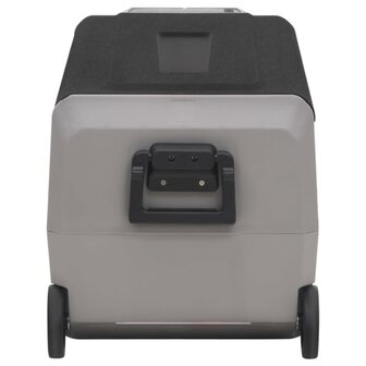 Koelbox met wielen en adapter 36 L PP en PE zwart en grijs