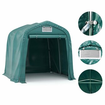 Garagetent 2,4x2,4 m PVC groen