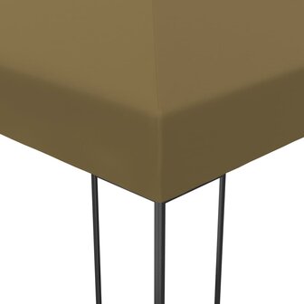 Prieel met LED-lichtslinger 3x4 m taupe