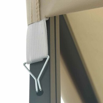 Prieel met LED-lichtslinger 3x3 m cr&egrave;mekleurig