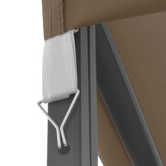 Prieel met LED-lichtslinger 3x3 m taupe