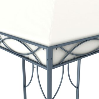 Prieel met LED-lichtslinger 300x300 cm cr&egrave;mekleurig