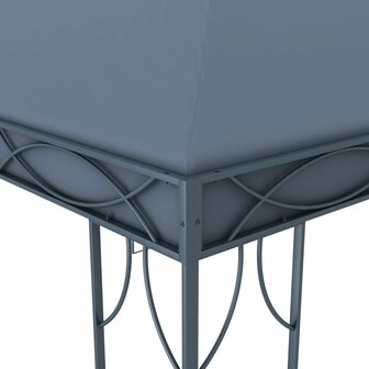 Prieel met LED-lichtslinger 300x300 cm antracietkleurig