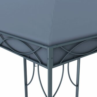 Prieel met LED-lichtslinger 400x300 cm antracietkleurig