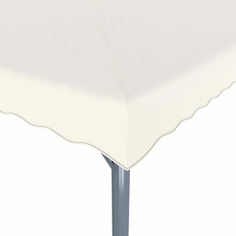 Prieel met LED-lichtslinger 300x300 cm aluminium cr&egrave;mekleurig