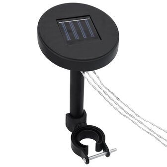 Prieel met gordijn en LED-lichtslinger 3x3 m cr&egrave;mewit