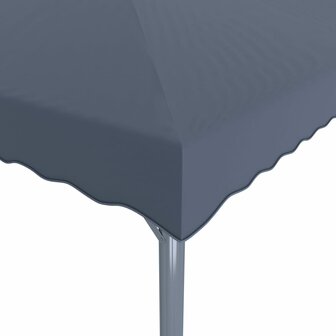 Prieel met LED-lichtslinger 400x300 cm aluminium antracietkleur