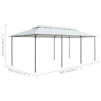 Prieel 180g/m&sup2; 600x298x270 cm wit