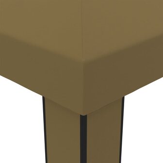 Prieel met dubbel dak 180 g/m&sup2; 3x6 m taupe