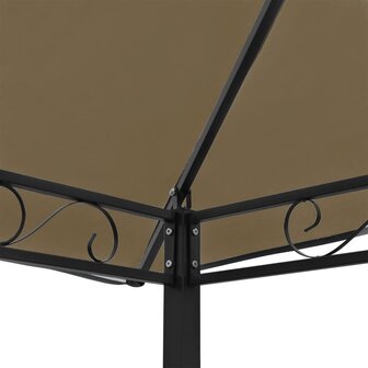 Tuinpaviljoen met tafel en bankjes 180 g/m&sup2; 2,5x1,5x2,4 m taupe