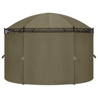 Prieel met gordijnen 180 g/m&sup2; 520x349x255 cm taupe