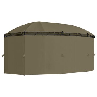 Prieel met gordijnen 180 g/m&sup2; 520x349x255 cm taupe