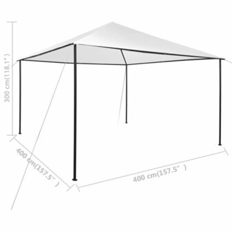 Prieel 180 g/m&sup2; 4x4x3 m wit