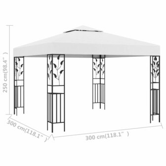 Prieel 180 g/m&sup2; 3x3 m wit