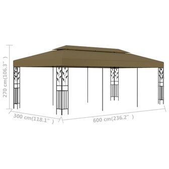 Prieel 180 g/m&sup2; 6x3 m taupe