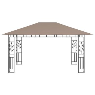 Prieel met klamboe 180 g/m&sup2; 4x3x2,73 m taupe