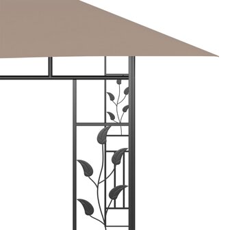 Prieel met klamboe 180 g/m&sup2; 4x3x2,73 m taupe