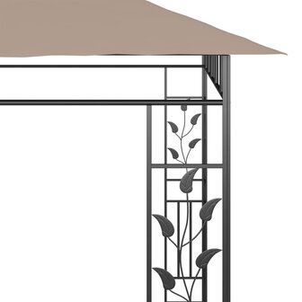 Prieel met klamboe 180 g/m&sup2; 6x3x2,73 m taupe