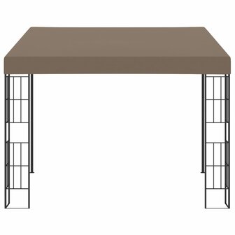 Wandprieel 3x3 m stof taupe