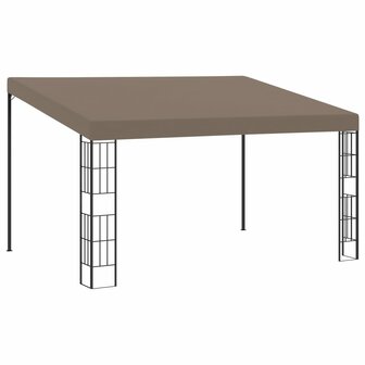 Wandprieel 4x3 m stof taupe