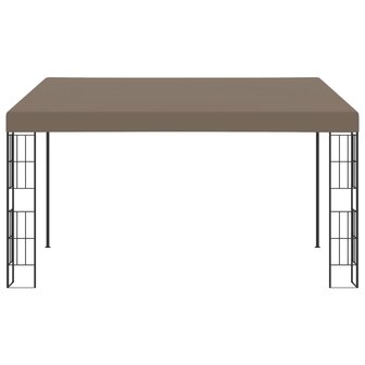 Wandprieel 4x3 m stof taupe