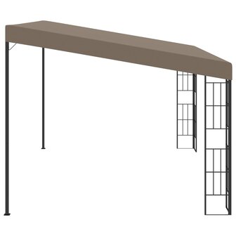 Wandprieel 4x3 m stof taupe