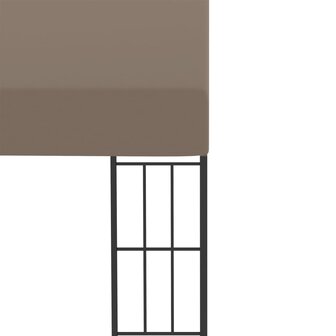 Wandprieel 4x3 m stof taupe