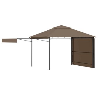 Prieel met uitschuifbare daken 180 g/m&sup2; 3x3x2,75 m taupe