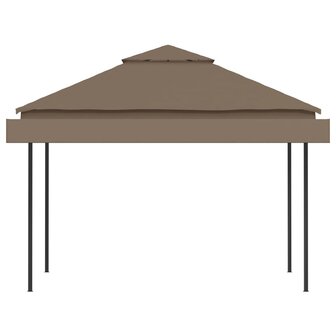 Prieel met uitschuifbare daken 180 g/m&sup2; 3x3x2,75 m taupe