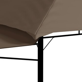 Prieel met uitschuifbare daken 180 g/m&sup2; 3x3x2,75 m taupe