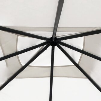 Prieel met paalhoezen 160 g/m&sup2; 3x3x2,6 m cr&egrave;mekleurig