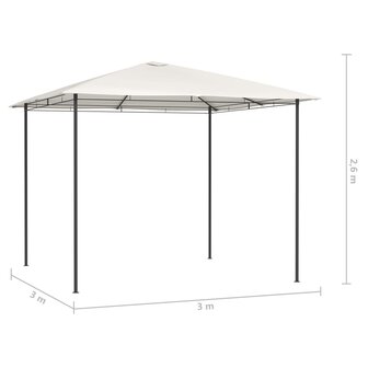Prieel 160 g/m&sup2; 3x3x2,6 m cr&egrave;mekleurig