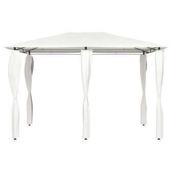 Prieel met paalhoezen 160 g/m&sup2; 3x4x2,6 m cr&egrave;mekleurig