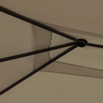 Prieel met paalhoezen 160 g/m&sup2; 3x4x2,6 m taupe