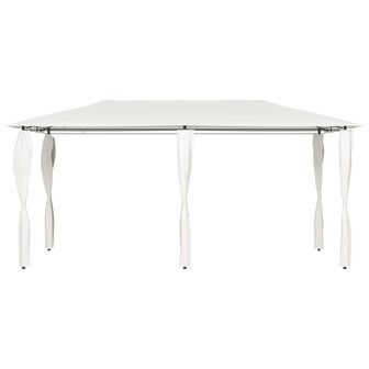 Prieel met paalhoezen 160 g/m&sup2; 2,98x5,3x2,59 m cr&egrave;mekleurig