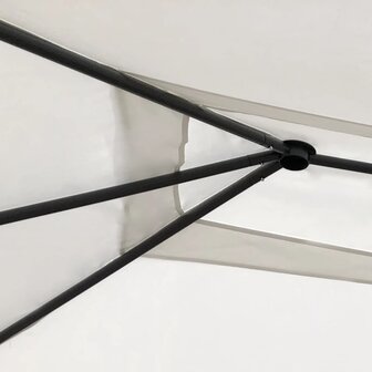 Prieel met paalhoezen 160 g/m&sup2; 2,98x5,3x2,59 m cr&egrave;mekleurig