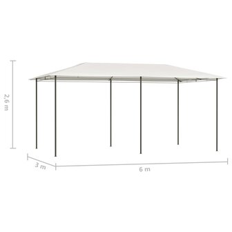 Prieel 160 g/m&sup2; 2,98x5,3x2,59 m cr&egrave;mekleurig