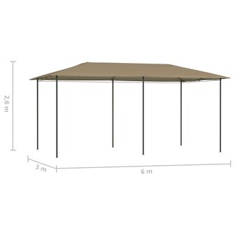 Prieel 160 g/m&sup2; 2,98x5,3x2,59 m taupe