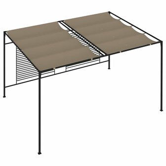 Prieel met uittrekbaar dak 180 g/m&sup2; 3x4x2,3 m taupe
