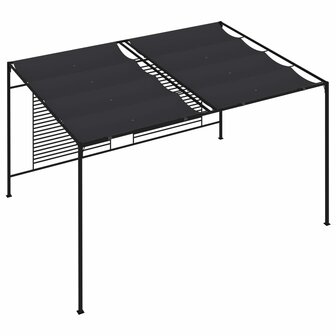 Prieel met uittrekbaar dak 180 g/m&sup2; 4x3x2,3 m antracietkleurig