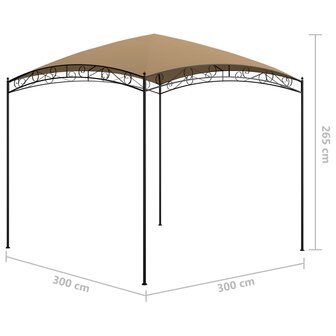 Prieel 180 g/m&sup2; 3x3x2,65 m taupe