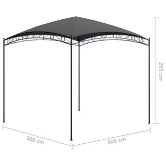 Prieel 180 g/m&sup2; 3x3x2,65 m antraciet