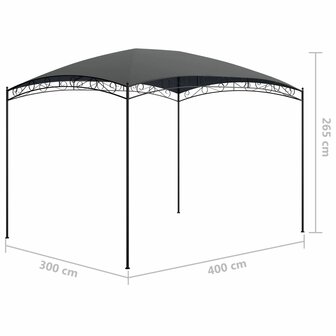 Prieel 180 g/m&sup2; 3x4x2,65 m antraciet