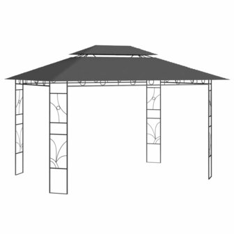 Prieel 160 g/m&sup2; 4x3x2,7 m antracietkleurig