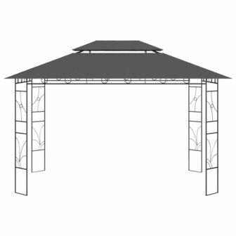 Prieel 160 g/m&sup2; 4x3x2,7 m antracietkleurig