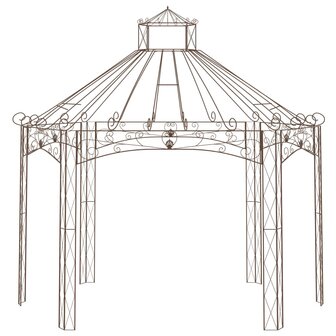 Tuinpaviljoen 400x258x378 cm ijzer antiekbruin