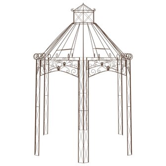 Tuinpaviljoen 400x258x378 cm ijzer antiekbruin