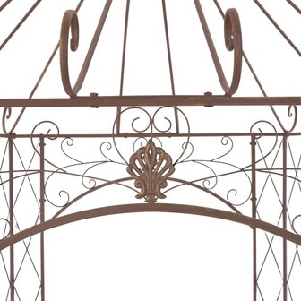 Tuinpaviljoen 400x258x378 cm ijzer antiekbruin