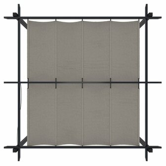 Tuinprieel met uittrekbaar dak 3x3 m cr&egrave;mekleurig