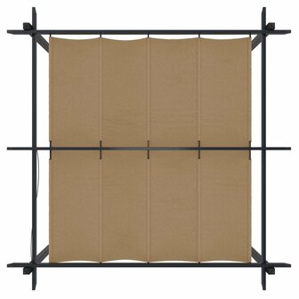 Tuinprieel met uittrekbaar dak 3x3 m taupe